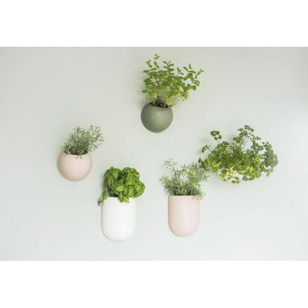 Cache pot mural en céramique Oval - 