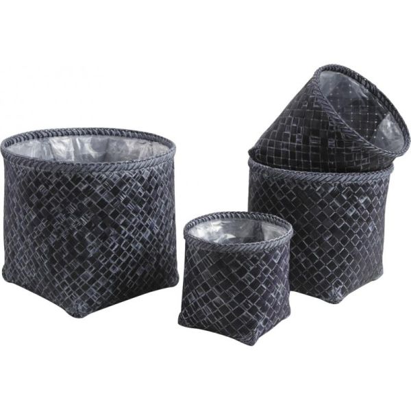 Cache-pot en palmier (lot de 4)