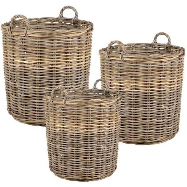 Cache-pots hauts en poelet (Lot de 3)