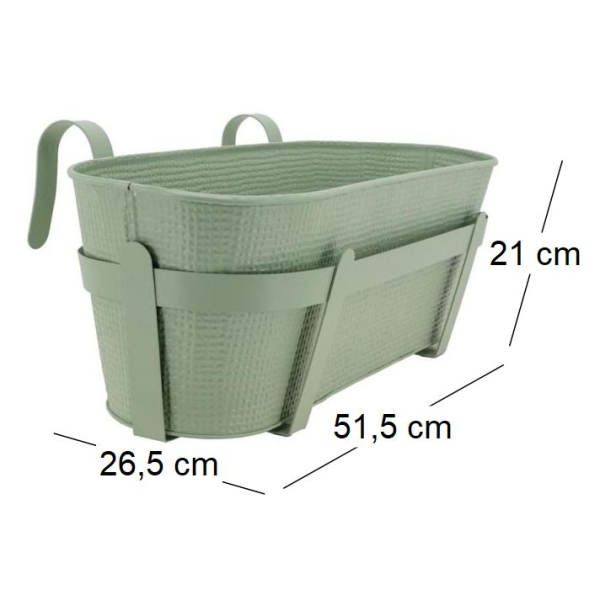 Cache-pot rebord de fenêtre en métal - AUB-7040