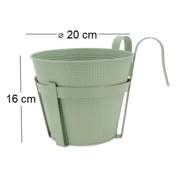 Cache-pot rebord de fenêtre en métal - AUB-7039