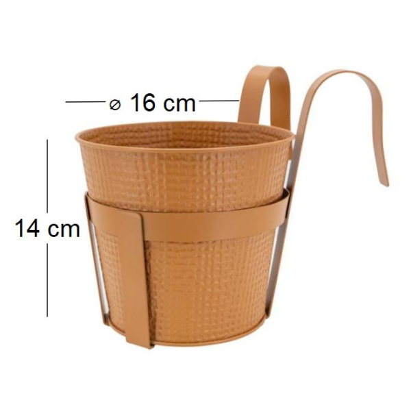 Cache-pot rebord de fenêtre en métal - AUB-7042