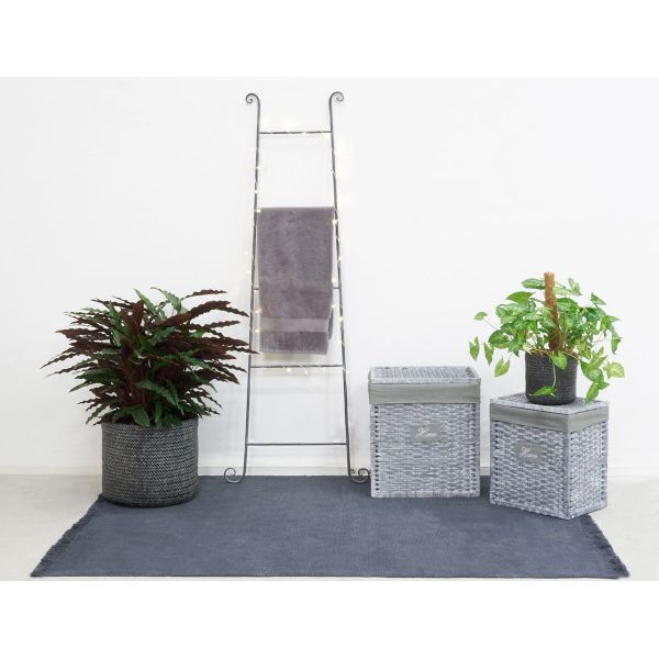 Cache pot rond en bambou patiné (Lot de 5) - AUBRY GASPARD