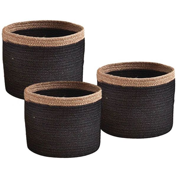 Cache-pot rond en jute (Lot de 3)