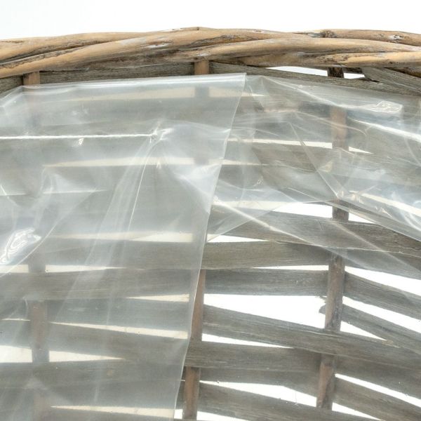 Cache pot rond en osier gris (Lot de 5) - 5