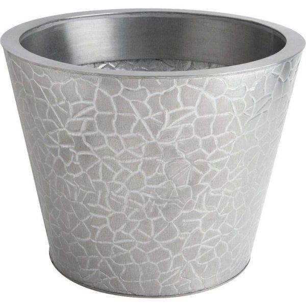 Cache pot en zinc brossé (Lot de 3) - AUBRY GASPARD