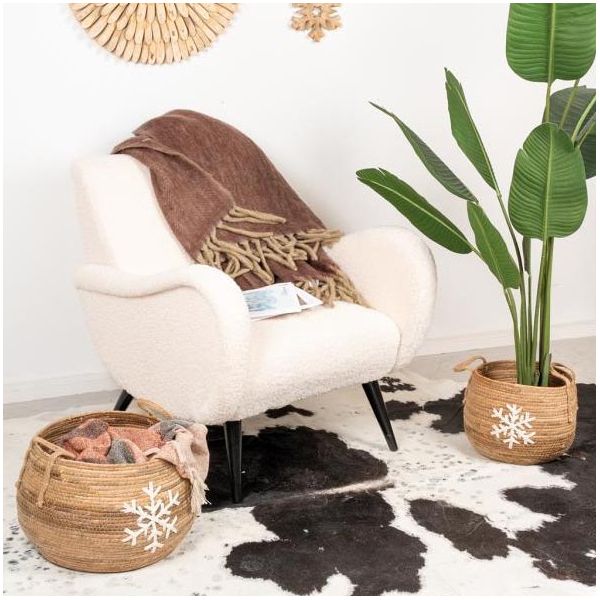Cache-pots flocon en abaca - AUBRY GASPARD