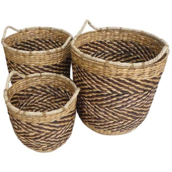 Cache-pots en jacinthe (Lot de 3) - AUB-4323