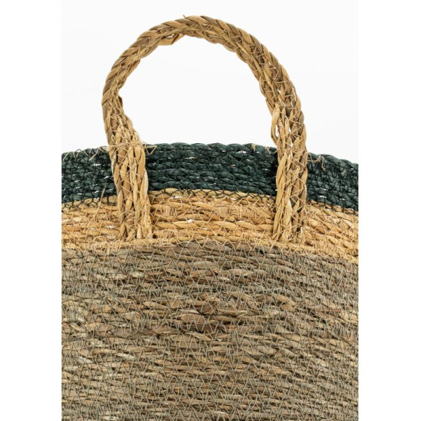 Cache-pots en jonc naturel brun et noir - 79,90
