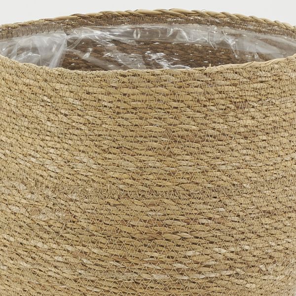 Cache-pots en jonc naturel et doublure plastique (Lot de 3) - 94,90