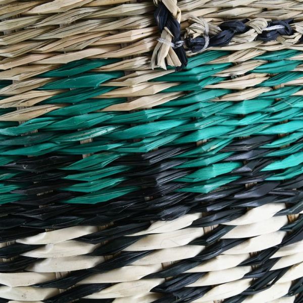 Cache-pots en jonc naturel et teinté (Lot de 3) - AUBRY GASPARD