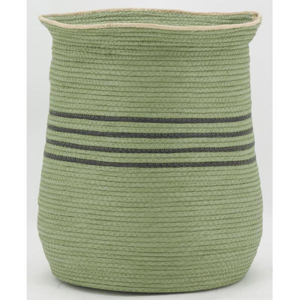 Cache-pots  en jonc vert (lot de 2) - AUB-6270