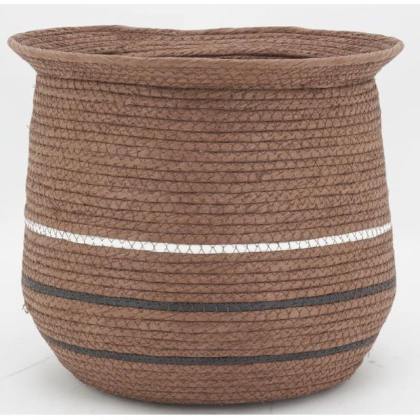 Cache-pots en jonc marron (lot de 3) - AUB-6268