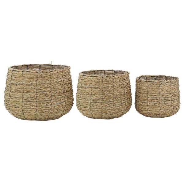 Cache-pots en jonc tissé (lot de 3) - AUBRY GASPARD