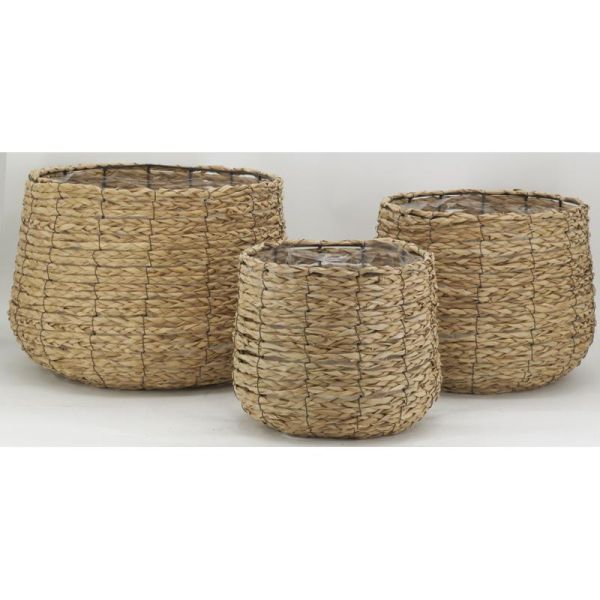 Cache-pots en jonc tissé (lot de 3) - 84,90