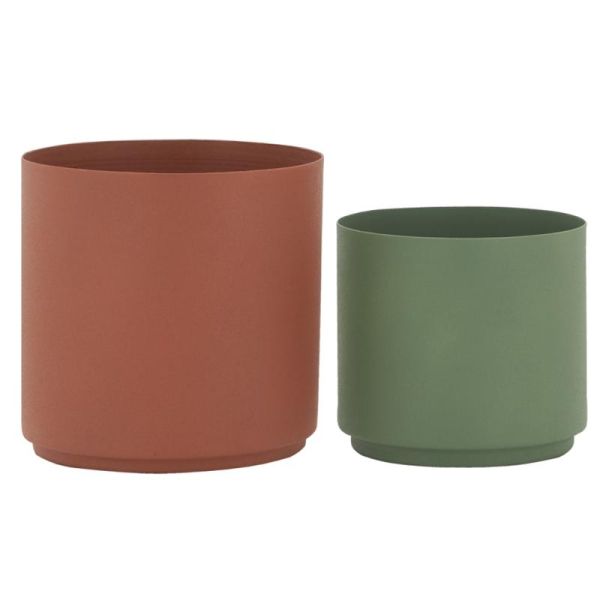 Cache-pots en métal assortis (lot de 2)