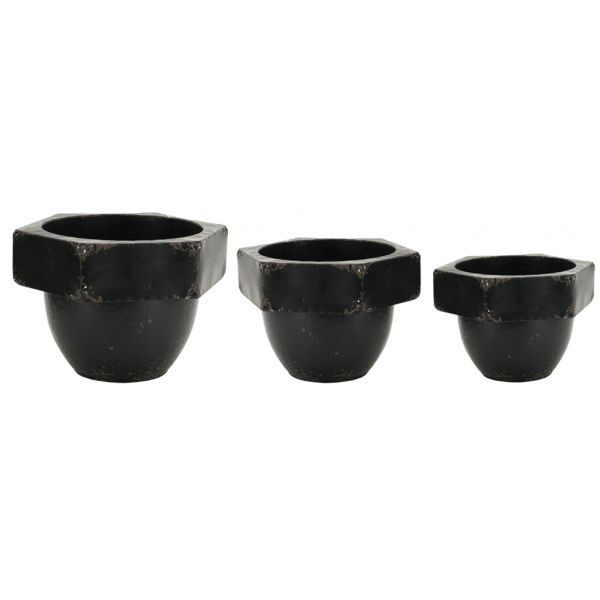 Cache-pots en métal  (Lot de 3) - AUBRY GASPARD