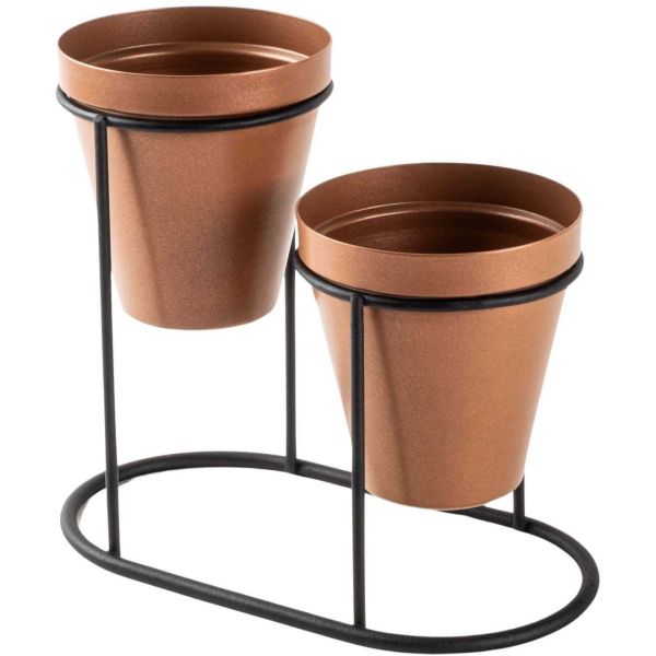 Cache-pots en métal 2 pots Decorative