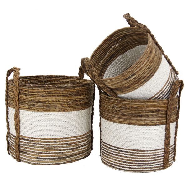 Cache-pots en raphia (Lot de 3)