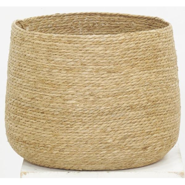 Cache-pots ronds en jonc (lot de 5) - AUB-6262