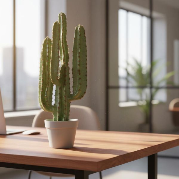 Cactus artificiel 4 branches en pot 70 cm - LIGNE DECO