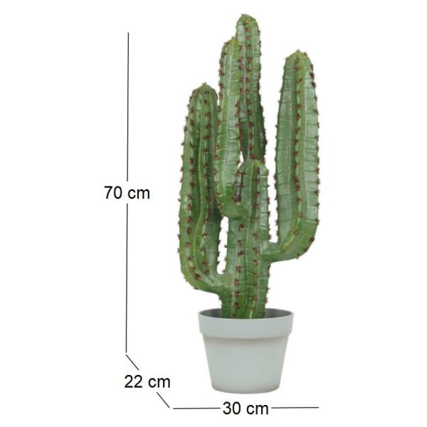Cactus artificiel 4 branches en pot 70 cm - 5