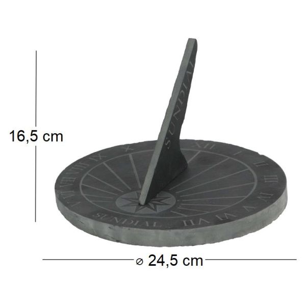 Cadran solaire à poser en schiste - ESS-0386