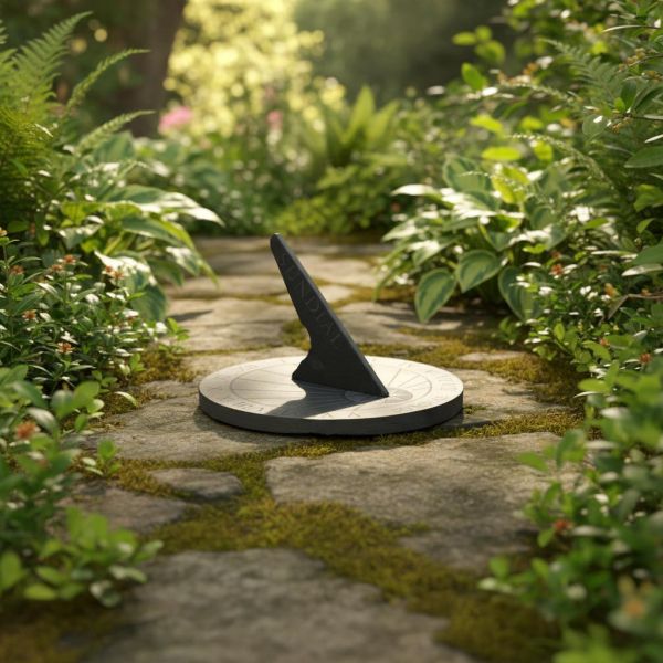 Cadran solaire à poser en schiste - ESSCHERT DESIGN