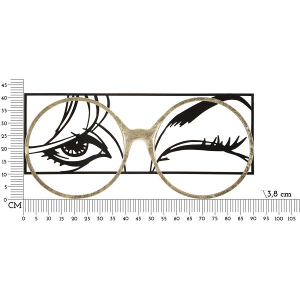 Cadre décoratif en métal Eyewear 89.5 x 3.8 x 41.3 cm - MAU-0119
