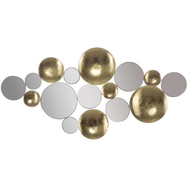 Cadre décoratif en métal avec miroirs Glam 118 x 2.5 x 60 cm