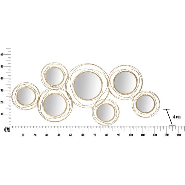 Cadre décoratif avec miroirs Specchio 124.5 x 4 x 53.5 cm - MAU-0115