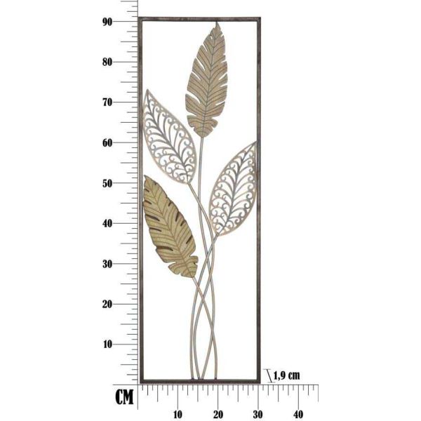 Cadre en métal Feuilles 30.5 x 1.9 x 91 cm - MAU-0111
