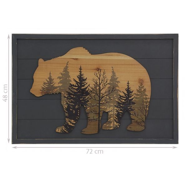 Cadre ours en bois peint - 54,90