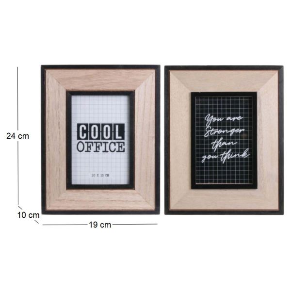 Cadre photo en bois Happy working  (Lot de 2) - 8