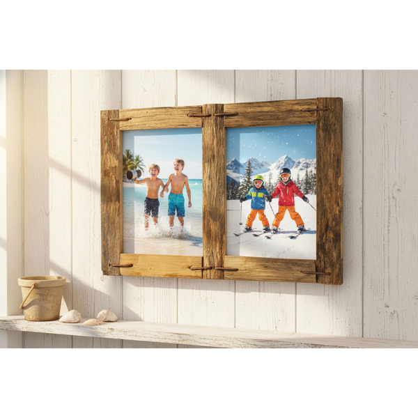 Cadre photo 10x15cm en bois recyclé - AUBRY GASPARD
