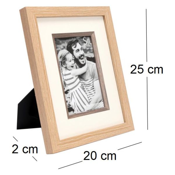 Cadre photo classique bois clair et foncé - SIL