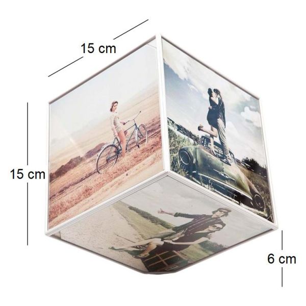 Cadre photo rotatif  6 faces Kube - BALVI