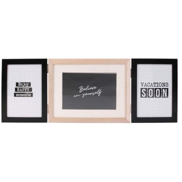 Cadre photo triptyque Happy working - DITES LE AVEC DES MOTS