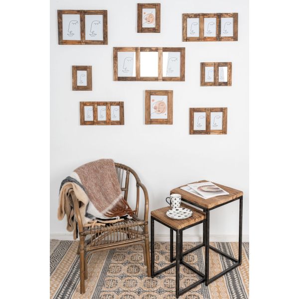 Cadre photo 10x15cm en bois recyclé - AUBRY GASPARD