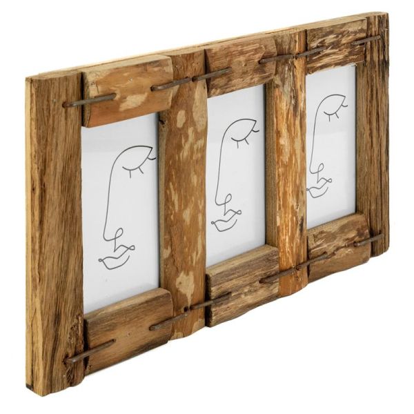 Cadre photo 10x15cm en bois recyclé - AUB-7194