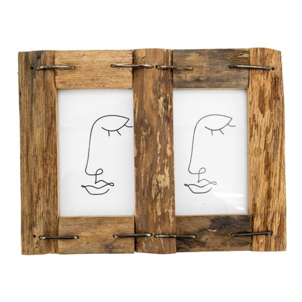 Cadre photo 10x15cm en bois recyclé