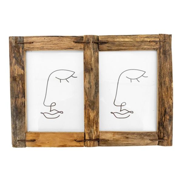 Cadre photo 18x24cm en bois recyclé