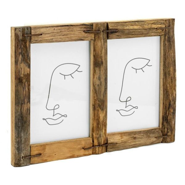 Cadre photo 18x24cm en bois recyclé - AUB-7198