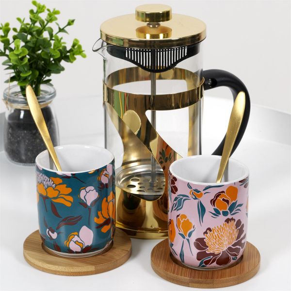 Cafetière à piston en métal doré 60 cl - 16,90