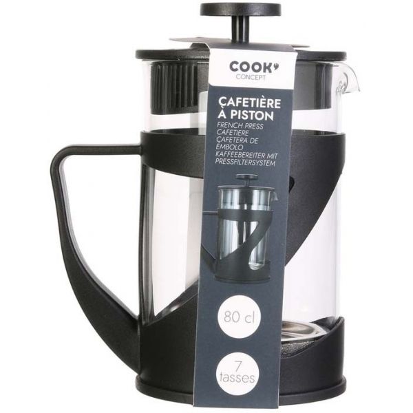 Cafetière à piston en verre et polypropylène Noo - 8,90