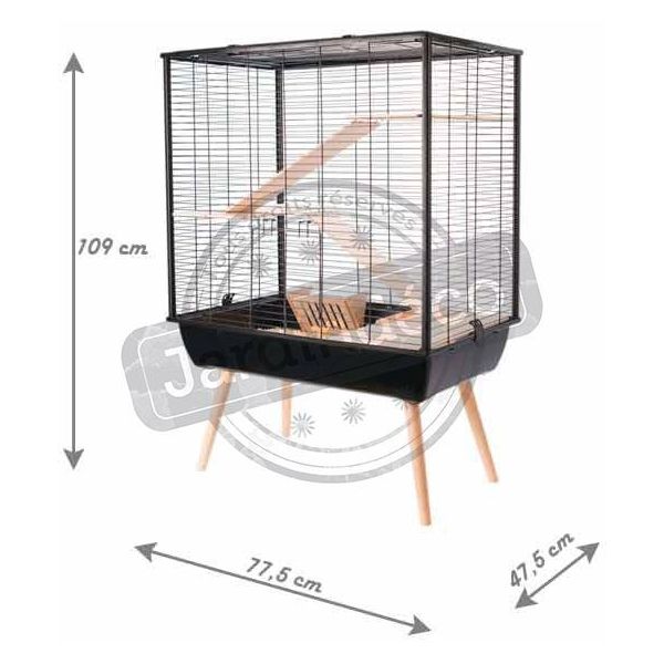 Cage neo cosy pour grands rongeurs 80 cm (noir)