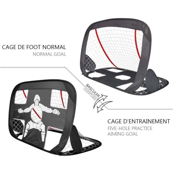 Cage de foot pliable 2 en 1 Newbie 120 x 90 cm - JGF-0362