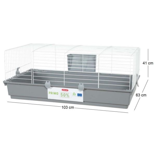 Cage pour lapin nain et cochon d'inde éco.conçu Primo - ZOL-1988