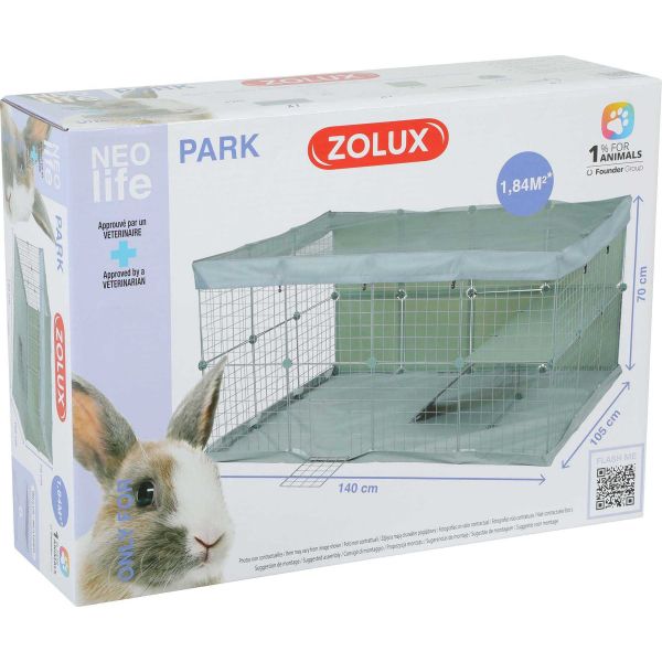 Cage modulable pour lapin Park 1.84 m² - ZOL-2147