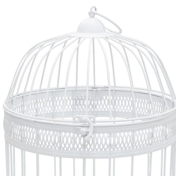 Cages en métal laqué blanc (Lot de 2) - AUB-4715